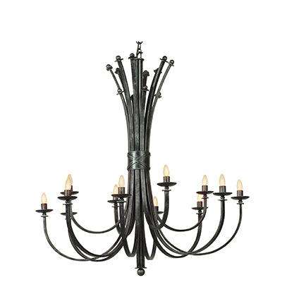 ***Bali Chandelier Antique Bronze E14 12x60w