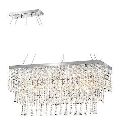 Gem Chandelier 760mm Chrome G9 3x40w