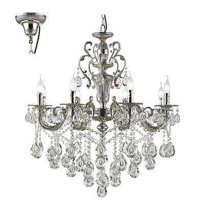 ***Phil Chandelier Silver Black E14 8x40w