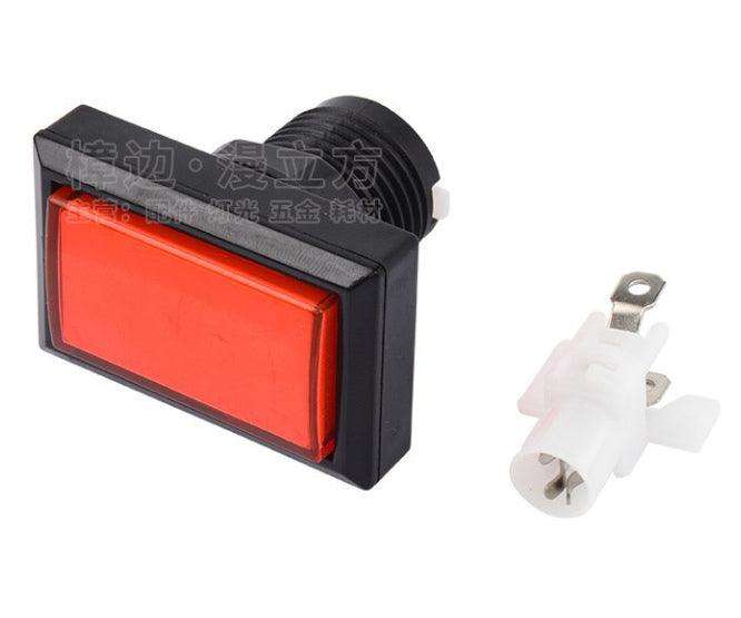 Rectangular Push Button Mom Illum Red 50x33mm 240491