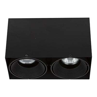 ***D/Light Tilt Rectangular Steel Matt Black 2x50w