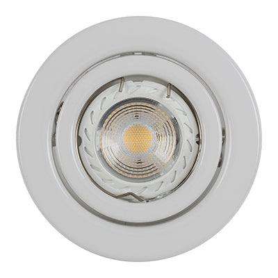 D/Light Tilt Steel White No L/Holder C/O 85mm