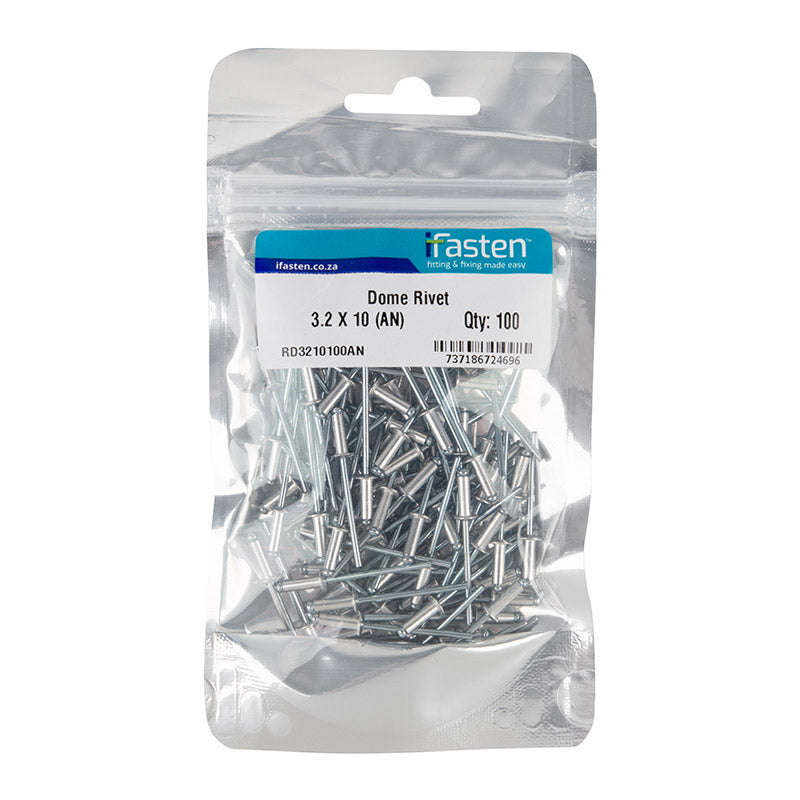 Ifasten Rivet Dome 3.2 Mmx10 Mm 100 Pp