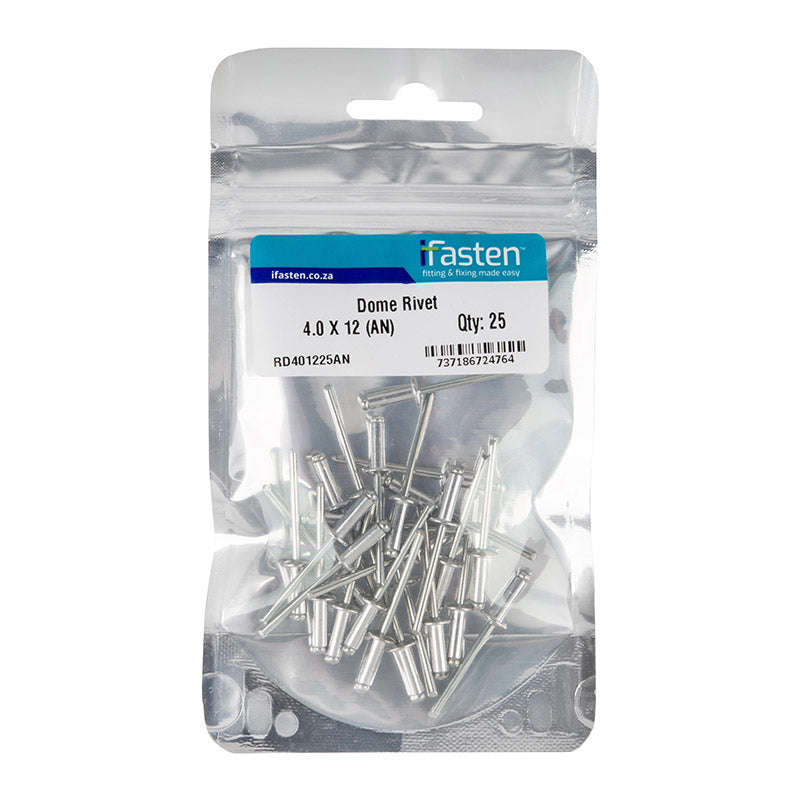 Ifasten Rivet Dome 4.0 Mmx12 Mm 25 Pp
