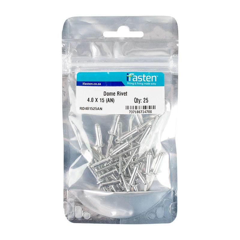 Ifasten Rivet Dome 4.0 Mmx15 Mm 25 Pp