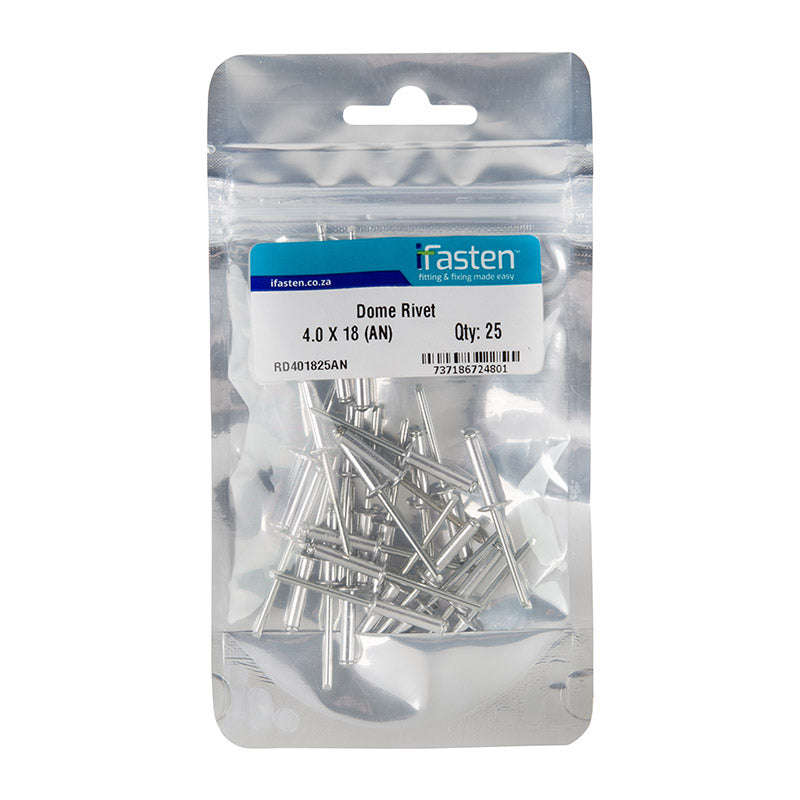 Ifasten Rivet Dome 4.0 Mmx18 Mm 25 Pp