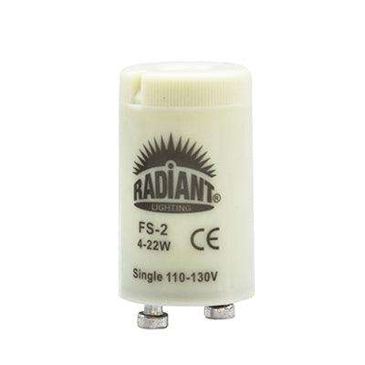 Fluorescent Starter Fs2 4 22w Single 110 130v Series 220 240v (Co138)