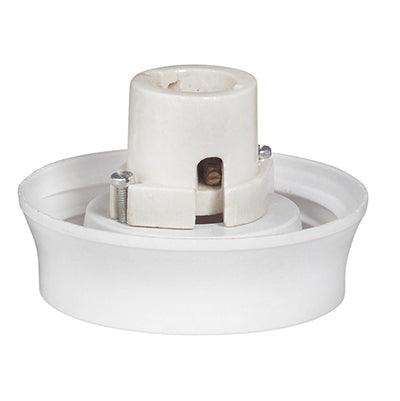 6" Fibre Glass Gallery & Porcelain Holder B22 Econo (Co155 W)"