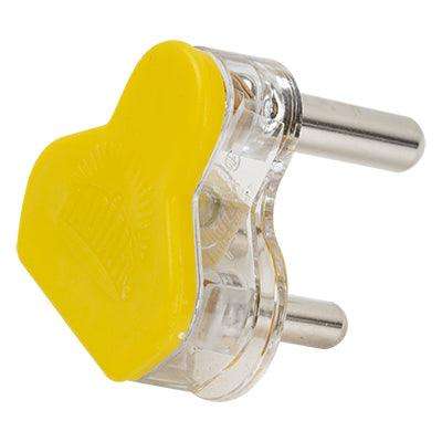 Plug Top 16 Amp 3 Pin ("Radi"" Plug) Yellow"
