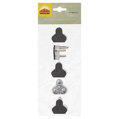 Plug Top 16 Amp 3 Pin Black 5x Prepack