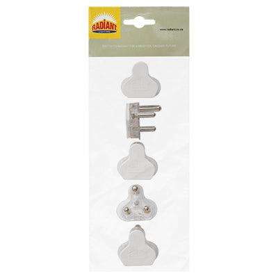 Plug Top 16 Amp 3 Pin White 5x Prepack