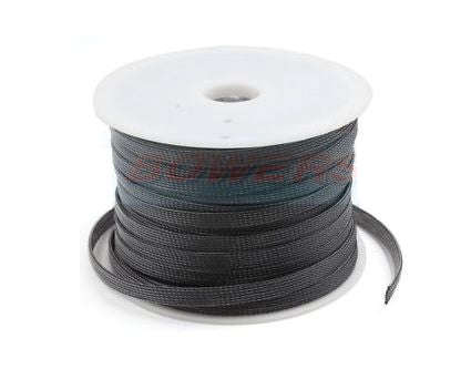 Braided Sleeving Flat6 Exp Od=12mm 300 M/R Pet6 Bk 300 M