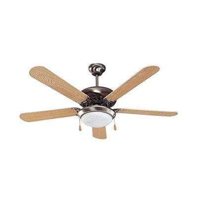 Ceiling Fan With Light Satin Chrome E27 2x60w