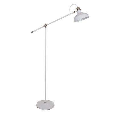 Floor Light Steel White & Satin Nickel 1x E27