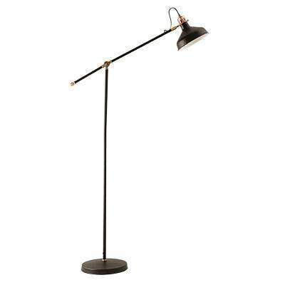 Floor Light Steel Black & Copper 1x E27