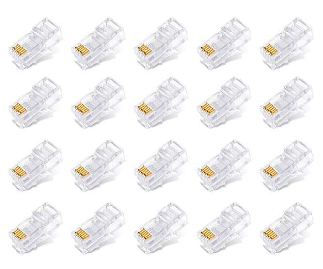 Modular Plug 8 W8 P Rj45 For Solid Or Stranded Cable 100 P/Bag Mod Con/Rj45 C