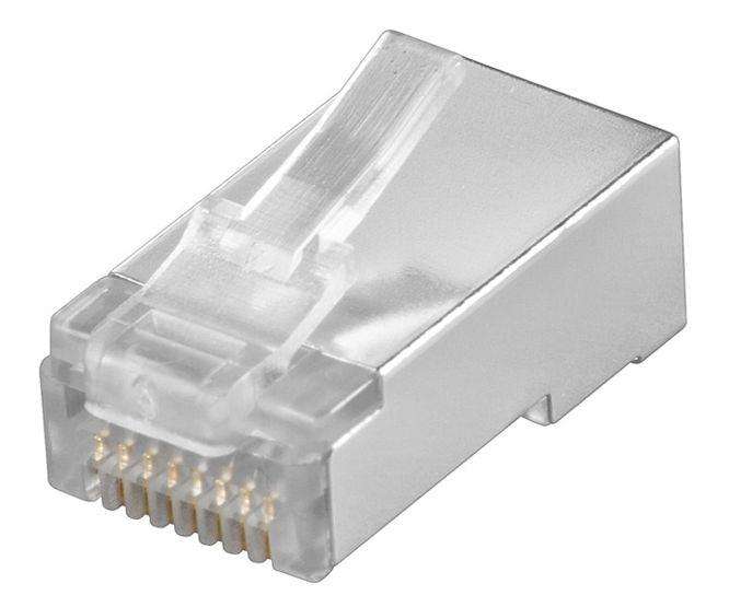 8 W Shielded Rj45 Feedthrough Plug Cat6/6a 1.2mm Holes 22 28 Awg Debulk Ez Cat5 E Cat6 1.2 S