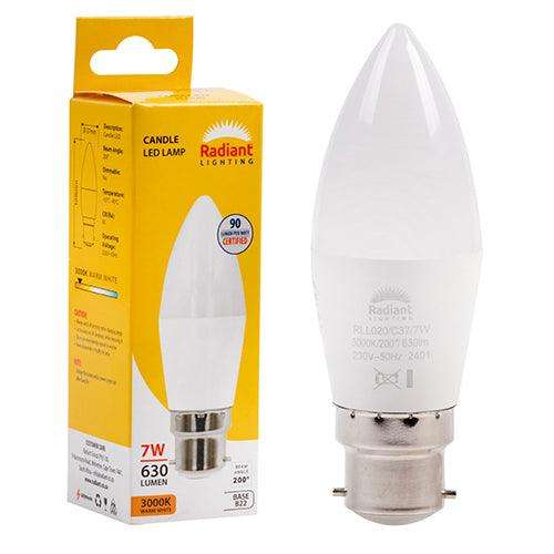 Candle Frosted 7w Led B22 3000 K N