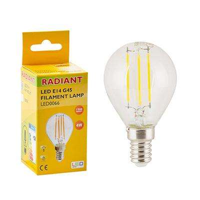 Golfball Filament Clear 4w Led E14 3000 K N