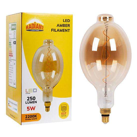 Filament Amber 8w Led E27 2700 K 180x395mm N