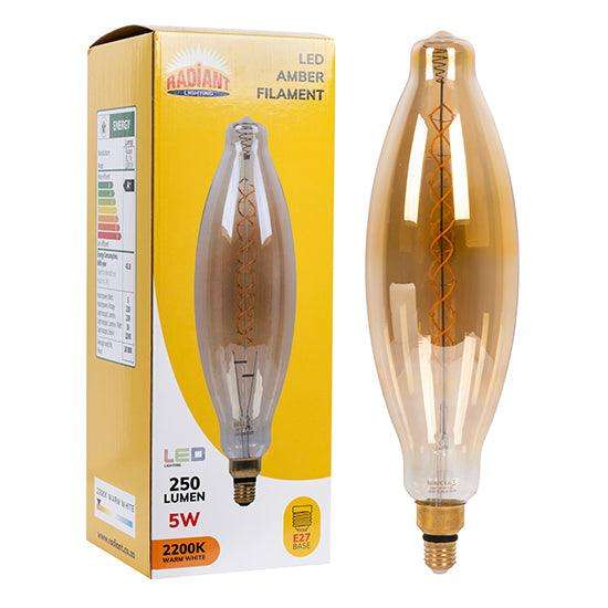 Filament Amber 8w Led E27 2700 K 117x420mm N