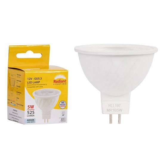Mr16 Frosted Lens 5w Led Gu5.3 4000 K 12 V N