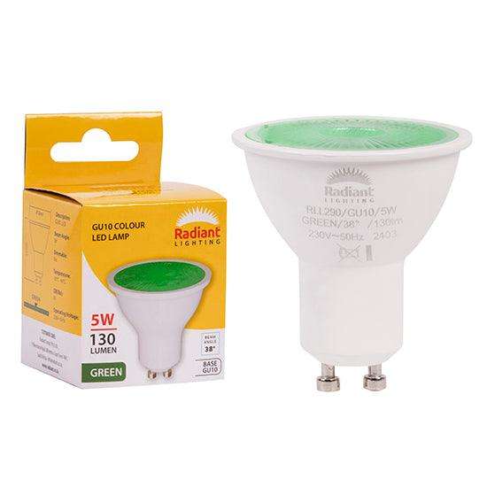 Gu10 Coloured 5w Led Green N