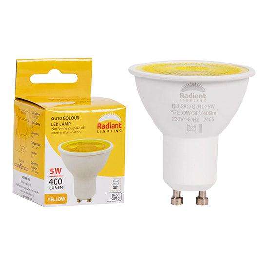 Gu10 Coloured 5w Led Yellow N