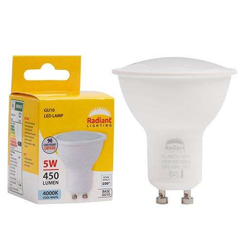Gu10 Frosted Lens 5w Led 4000 K Non Dimmable N