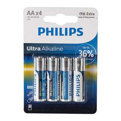 Philips Ultra Alkaline Aa Batteries 1.5 V 4 Pack