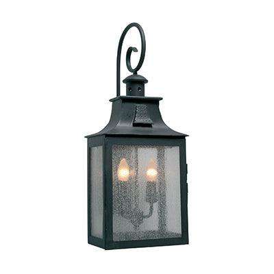 Forged Wall Light Outdoor Large Sand Black 2x E14