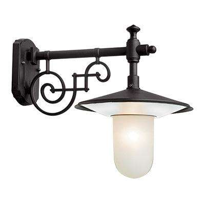 ***Rhine Wall Light Outdoor Black 1x E27