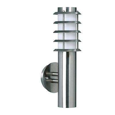 Slate Grid Wall Light Outdoor Stainless Steel 1x E27