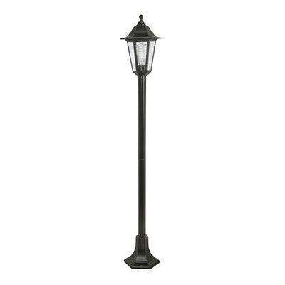 Pole Light Base Mount Black 1x E27