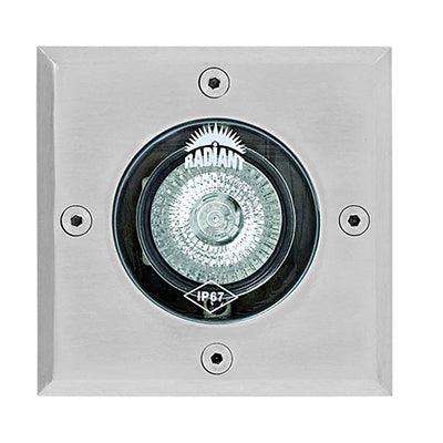 Ground Light Square Recessed Stainless Steel 1x Gu10