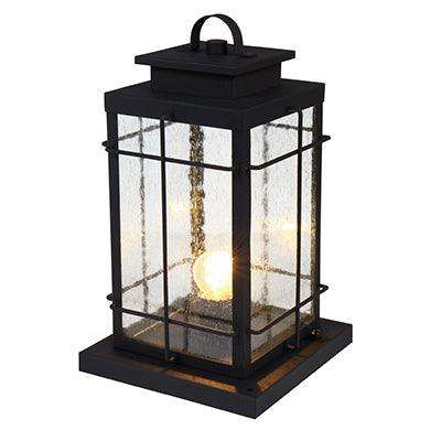 ***Post Top Light Outdoor Sand Black 1x E27