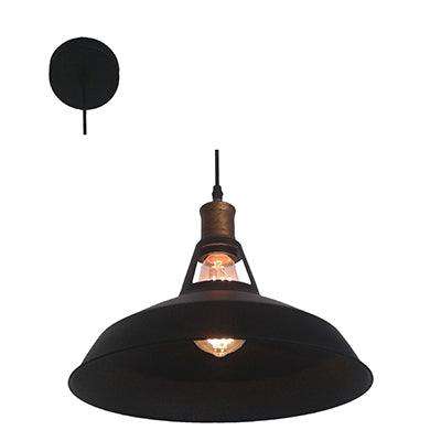 ***Pendant Metal Black E27 1x60w