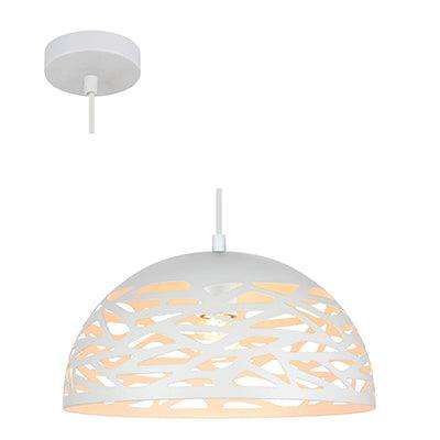 Pendant Steel 300mm White E27 1x40w