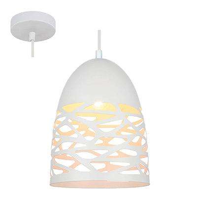 ***Pendant Metal 205mm White E27 1x28w