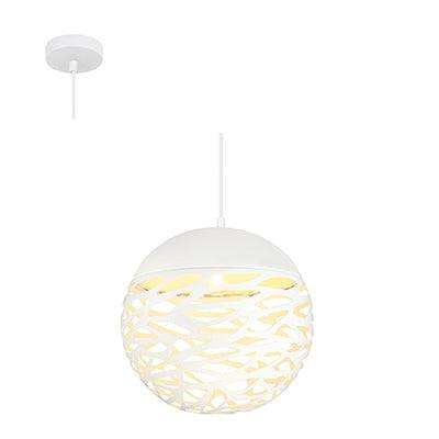 Pendant Metal 300mm White E27 1x28w