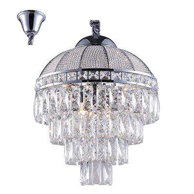 4 Lt Chandelier Crystal Chrome E14 4x40w