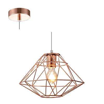 ***Diamond Pendant Copper E27 1x60w