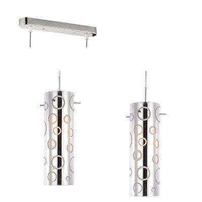 ***Circle Pendant Chrome E27 2x40w
