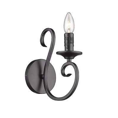 Wall Light Up Facing Black E14 1x40w