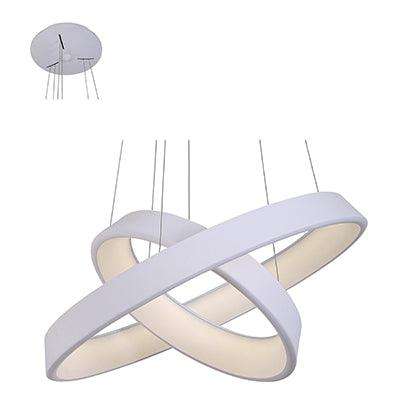 ***Pendant Aluminium White Led 1x20w & 1x33w