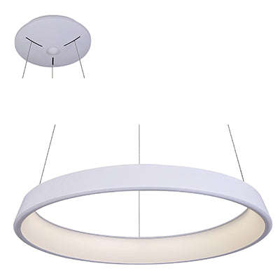 ***Pendant Aluminium White Led 1x33w