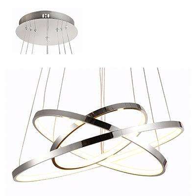 ***3 Rings Pendant Chrome Led 60w