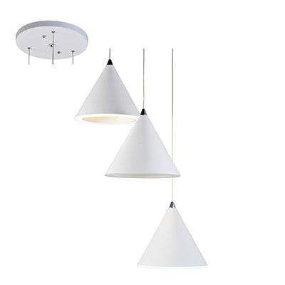 ***Pendant 3 Lt Aluminium White Led 3x15w