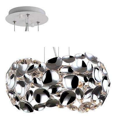 Pendant Metal 320mm Chrome E27 2x60w