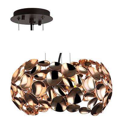 Pendant Metal 320mm Rose Gold E27 2x60w